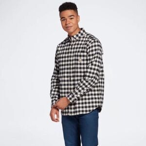 Carhartt Rugged Flex Relaxed‎ Fit Flannel Button Down Shirt Gingham Plaid Sz XL